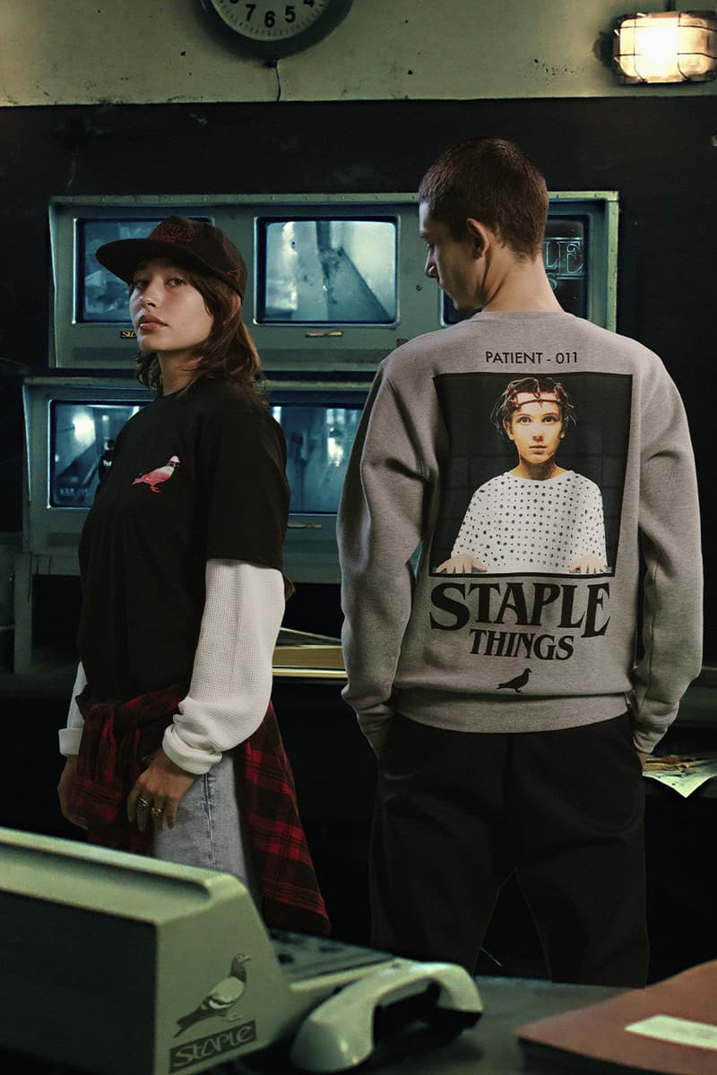 STAPLE Comes Together With Netflix on a New 'Stranger Things' Collaboration eleven millie bobby brown hawkins national laboratory staplepigeon jeffstaple monster scharacters