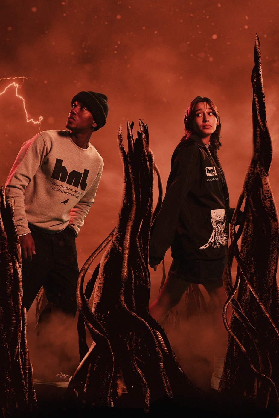 STAPLE Comes Together With Netflix on a New 'Stranger Things' Collaboration eleven millie bobby brown hawkins national laboratory staplepigeon jeffstaple monster scharacters