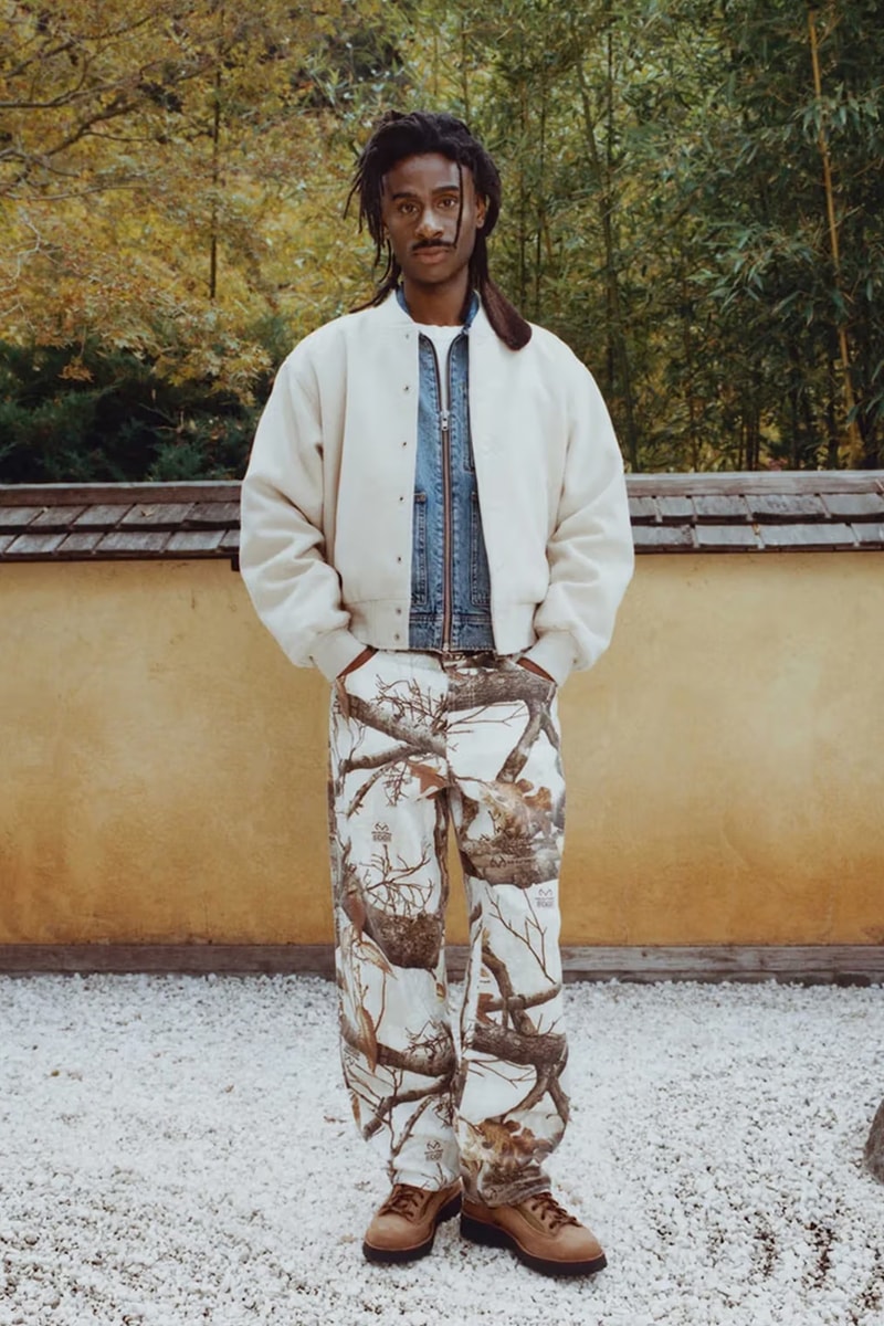 Stüssy Drops Holiday 2023 Collection Lookbooks japan zen garden fleece trousers bomber jackets skatewear cargo chore jacket 