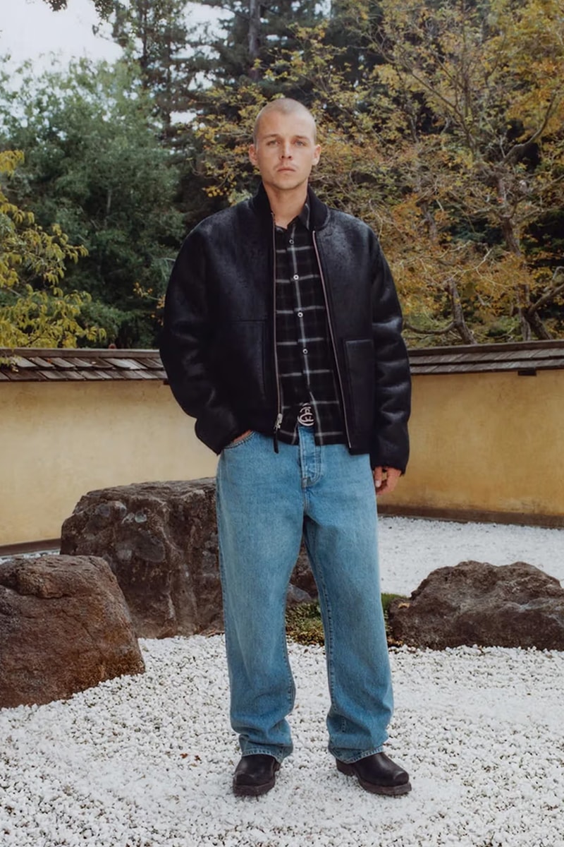 Stüssy Drops Holiday 2023 Collection Lookbooks japan zen garden fleece trousers bomber jackets skatewear cargo chore jacket 