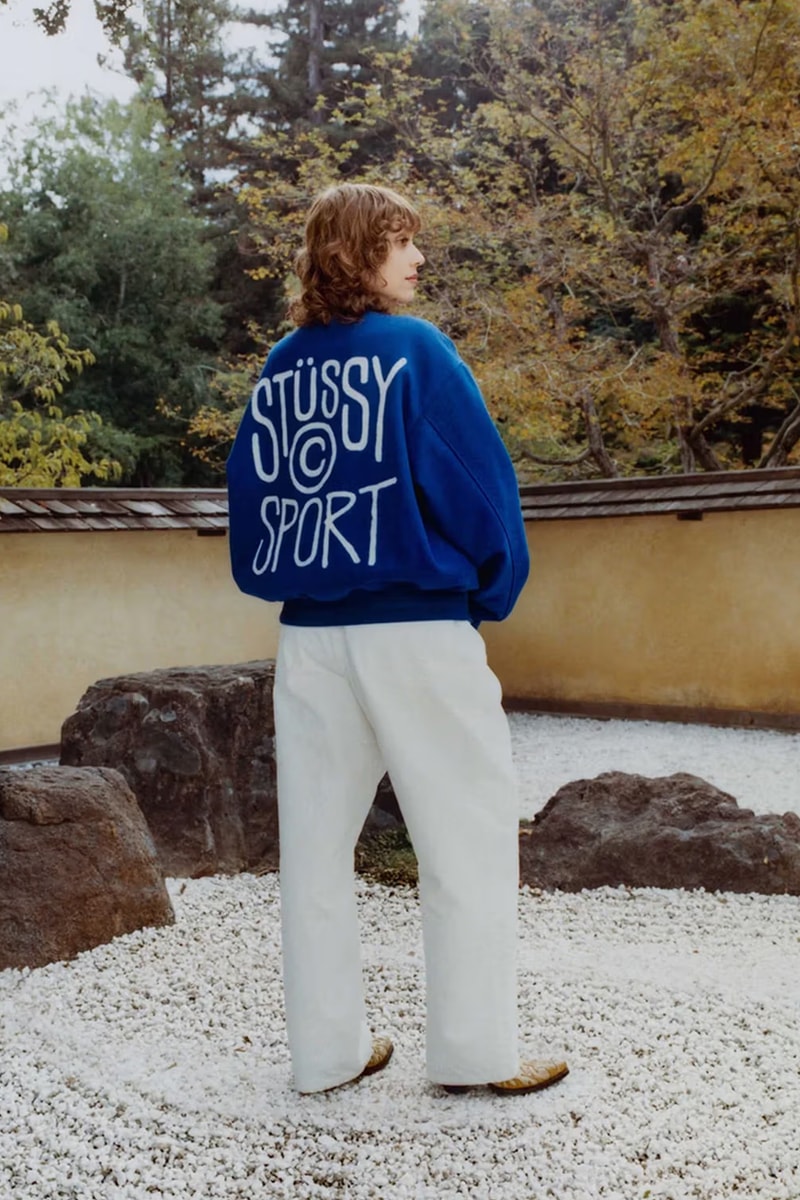 Stüssy Drops Holiday 2023 Collection Lookbooks japan zen garden fleece trousers bomber jackets skatewear cargo chore jacket 