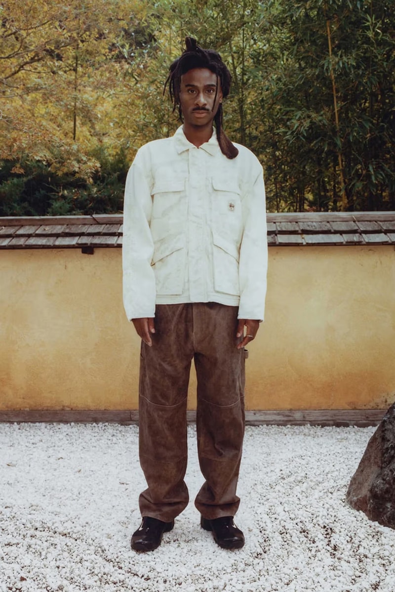Stüssy Drops Holiday 2023 Collection Lookbooks japan zen garden fleece trousers bomber jackets skatewear cargo chore jacket 