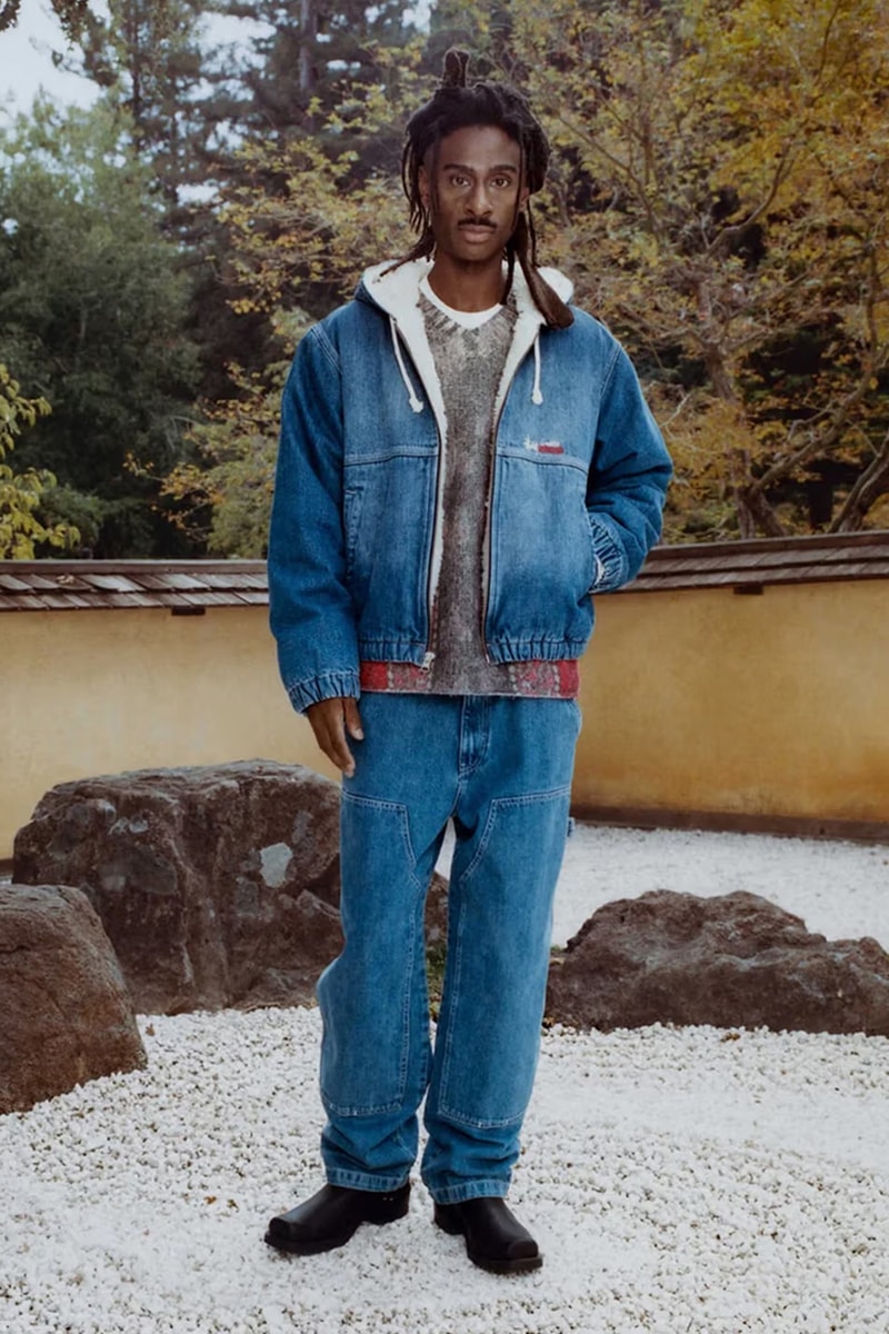 Stüssy Drops Holiday 2023 Collection Lookbooks japan zen garden fleece trousers bomber jackets skatewear cargo chore jacket 