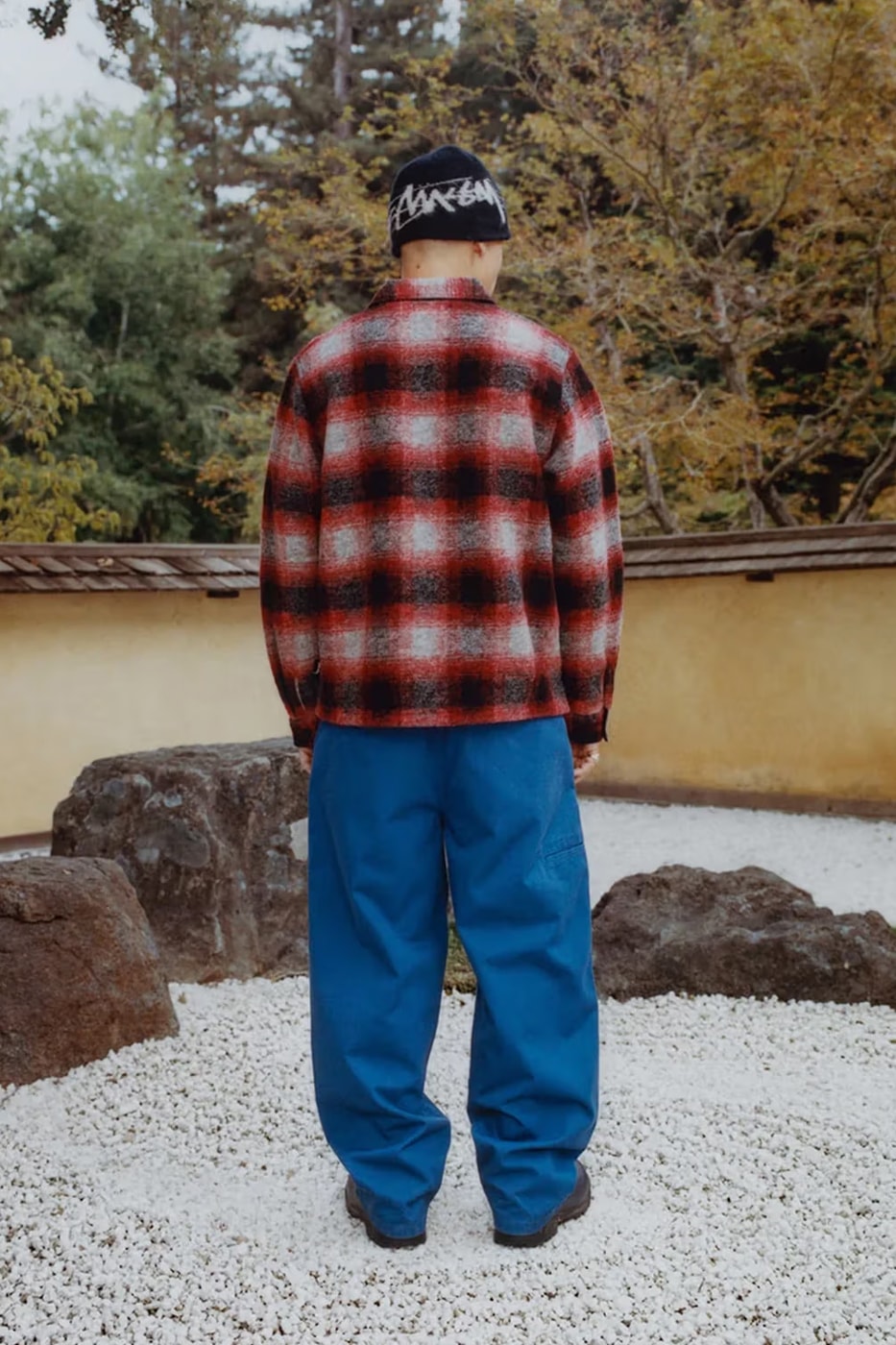 Stüssy Drops Holiday 2023 Collection Lookbooks japan zen garden fleece trousers bomber jackets skatewear cargo chore jacket 