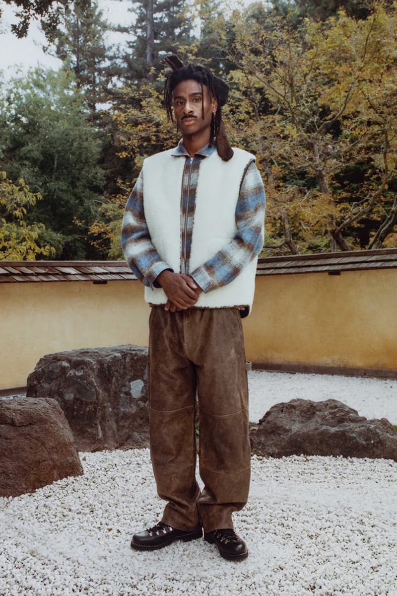 Stüssy Drops Holiday 2023 Collection Lookbooks japan zen garden fleece trousers bomber jackets skatewear cargo chore jacket 