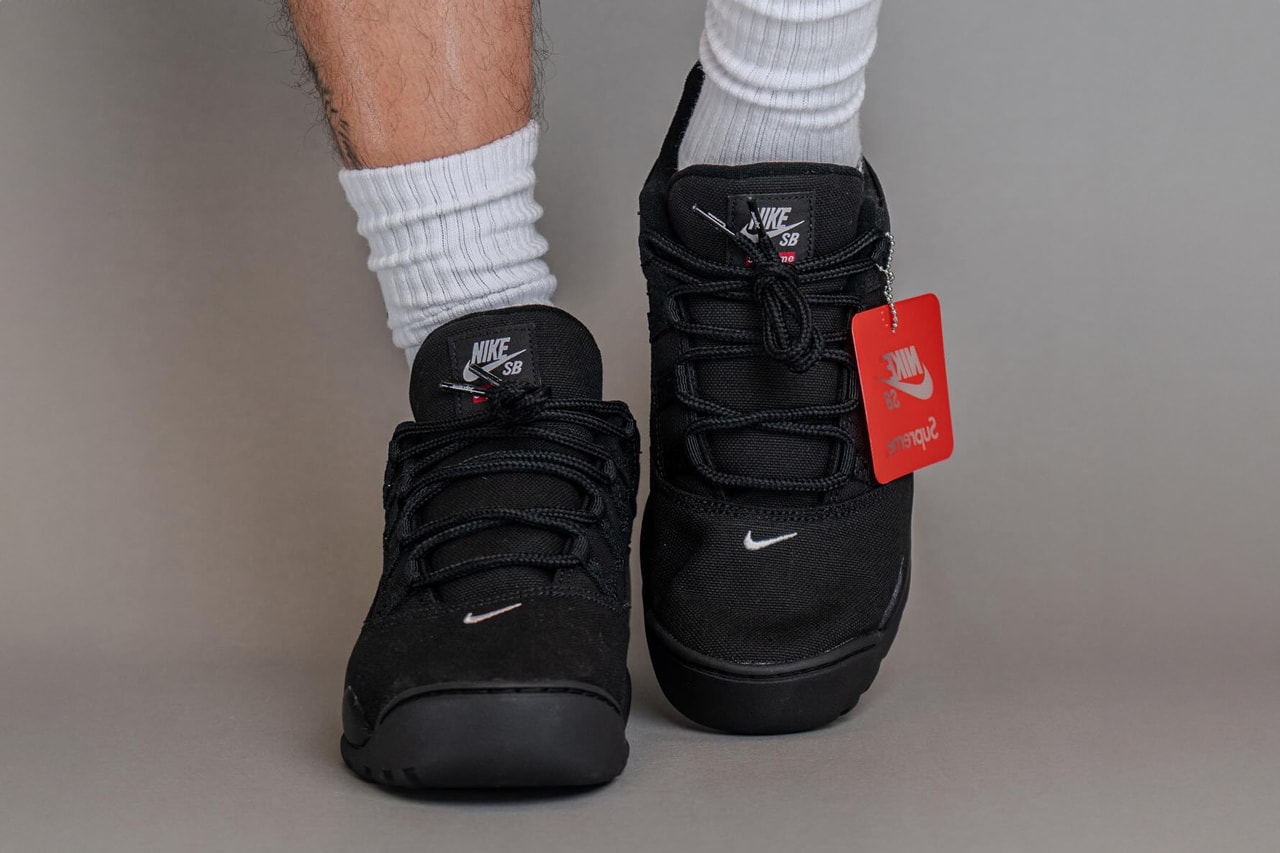 Supreme Nike SB Air Darwin Low Black FQ3000-001 Release Info date store list buying guide photos price