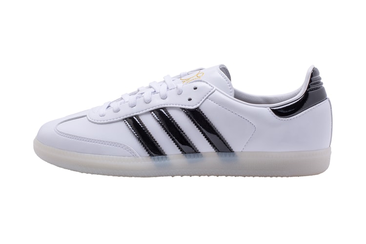 The Jason Dill x adidas Samba "White/Black" Receives Patent Leather Rework