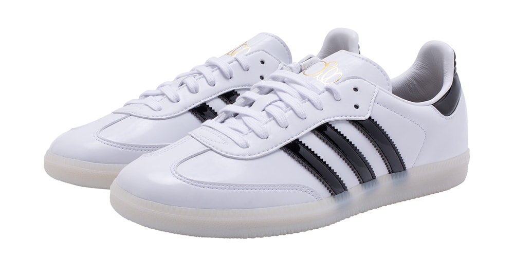 The Jason Dill x adidas Samba "White/Black" Receives Patent Leather Rework