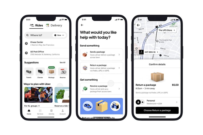 Uber Launches a "Package Returns" Feature