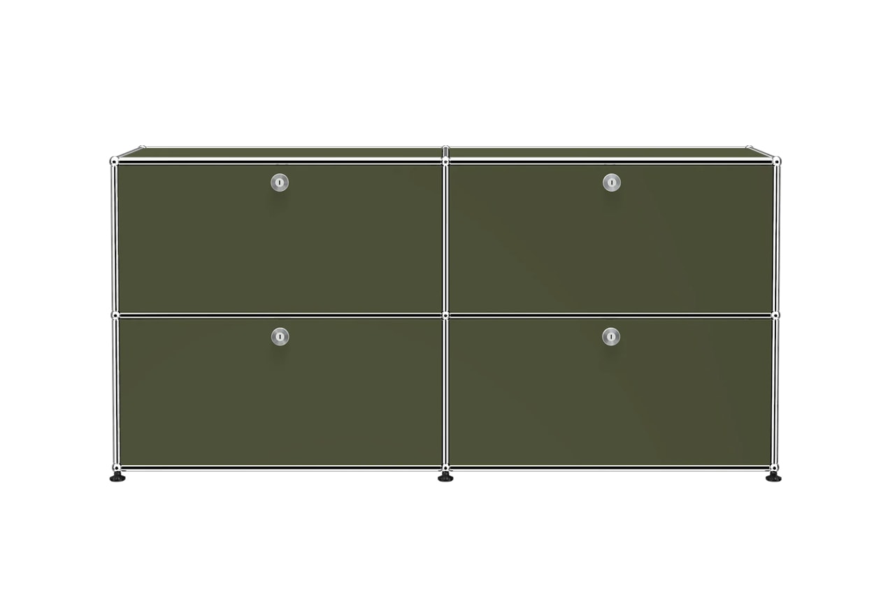 usm haller modular furniture olive green special edition serving trolley sideboard lowboard highboard official release date info photos price store list buying guide