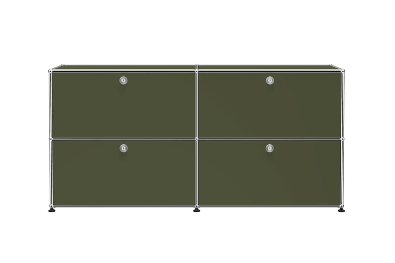 usm haller modular furniture olive green special edition serving trolley sideboard lowboard highboard official release date info photos price store list buying guide