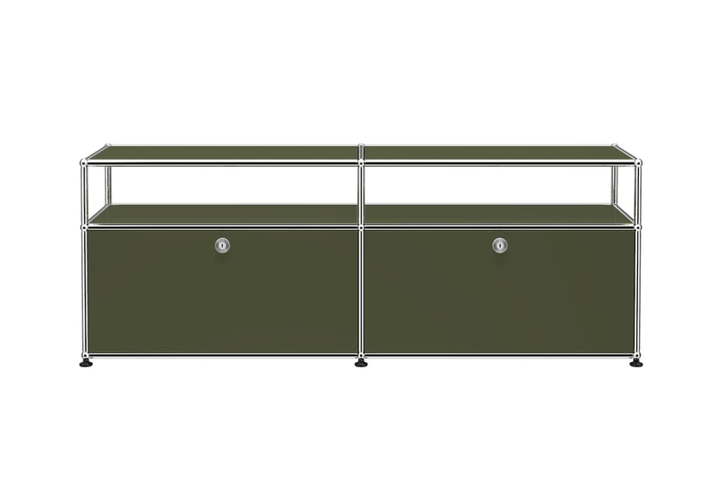 usm haller modular furniture olive green special edition serving trolley sideboard lowboard highboard official release date info photos price store list buying guide