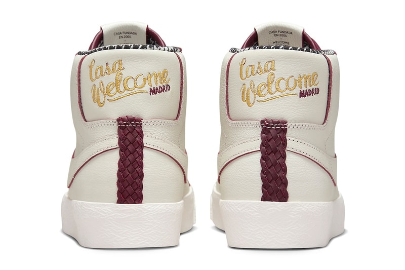 Welcome Skateboarding x Nike SB Blazer Mid To Drop Later This Year FQ0795-100 Release info Sail/Dark Beetroot-White madrid casa spain skatewear