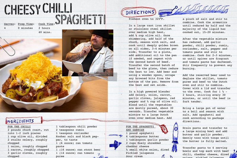 WeTransfer Matty Matheson 'Cookin' Somethin' for College' Free Digital Cookbook Info
