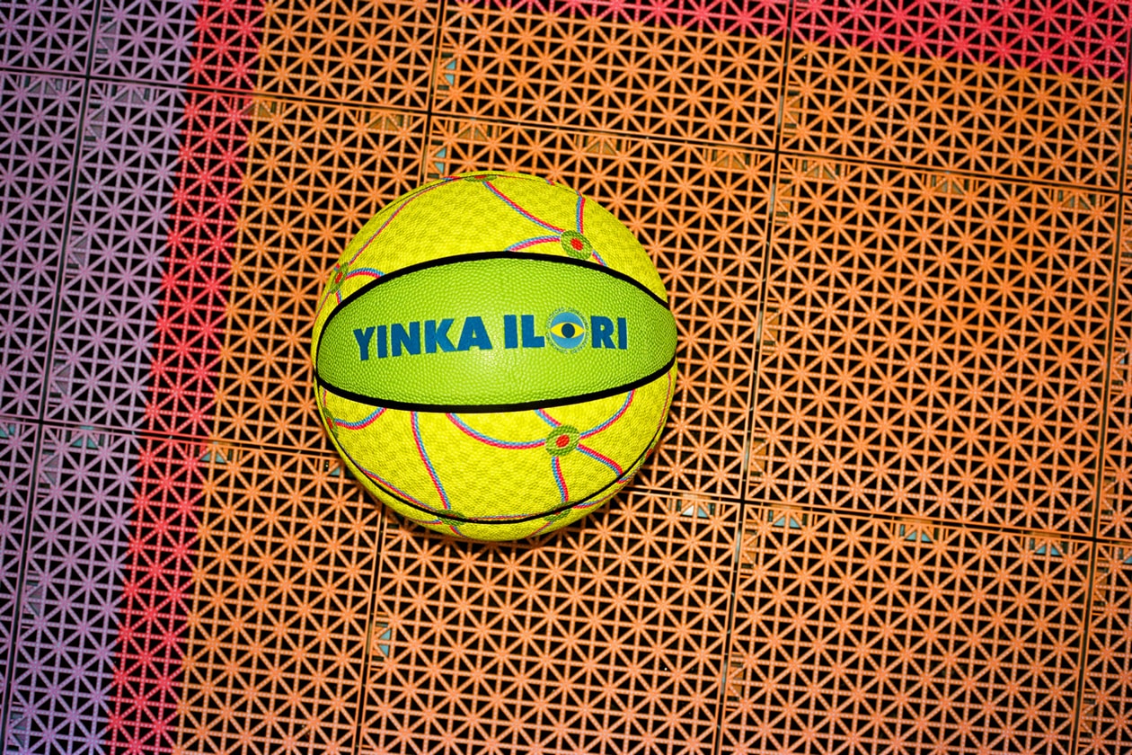 Yinka Ilori Yinka Ilori's 'Ojukokoro' Collection Is About More Than Just Basketball U.S. debut moma mcm frieze design art features interview exclusive uk london british artist designer t shirt apparel release nigerian greed vibrant color pop mindful homeware home objects umbrella pillow rug cushion water bottle yoruba language