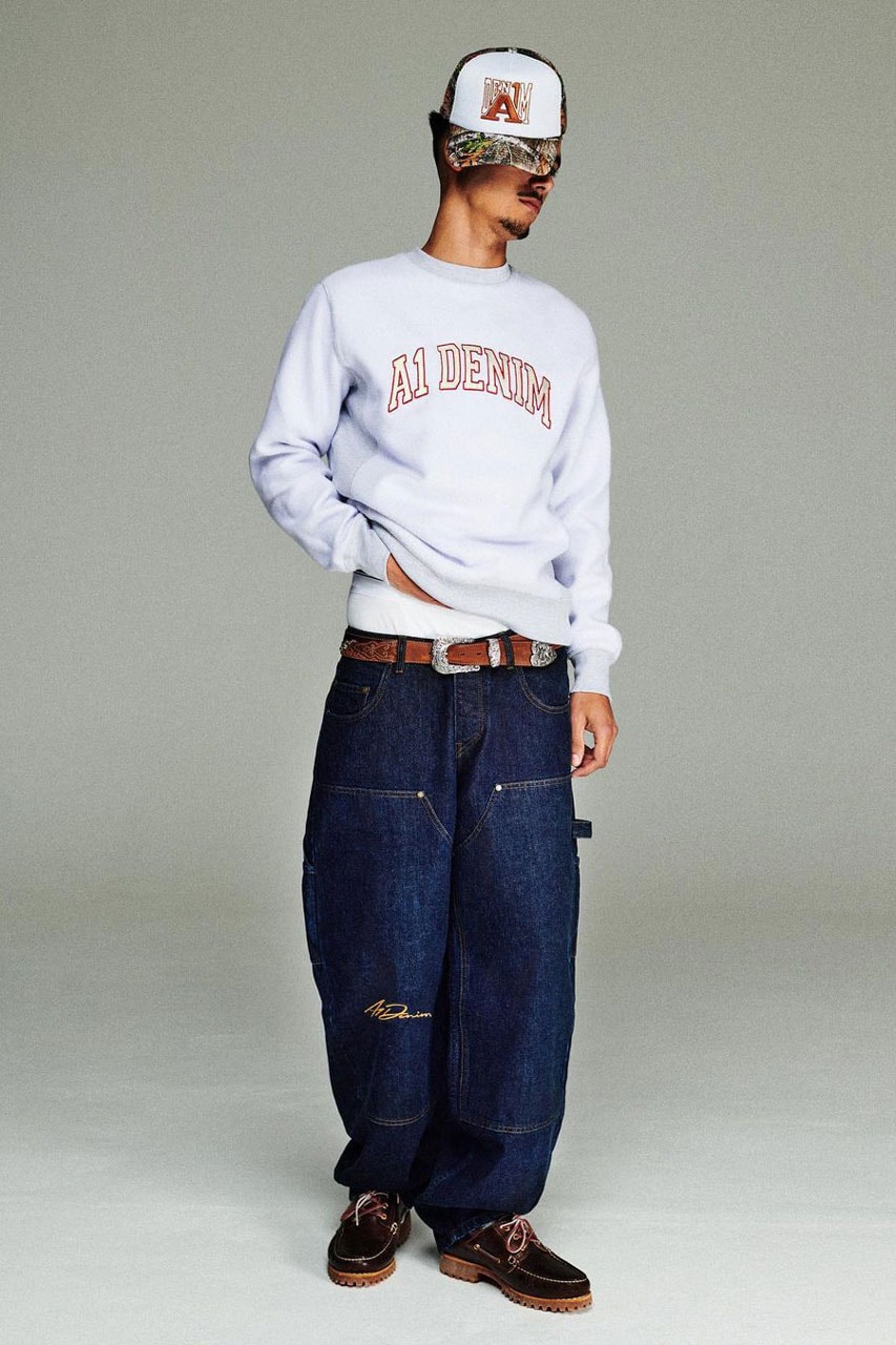 A1 Denim Fall Winter 2023 Fashion Streetwear UK London Jeans T-Shirts Beanie Trucker Cap Sweatshirt Style Fashion 
