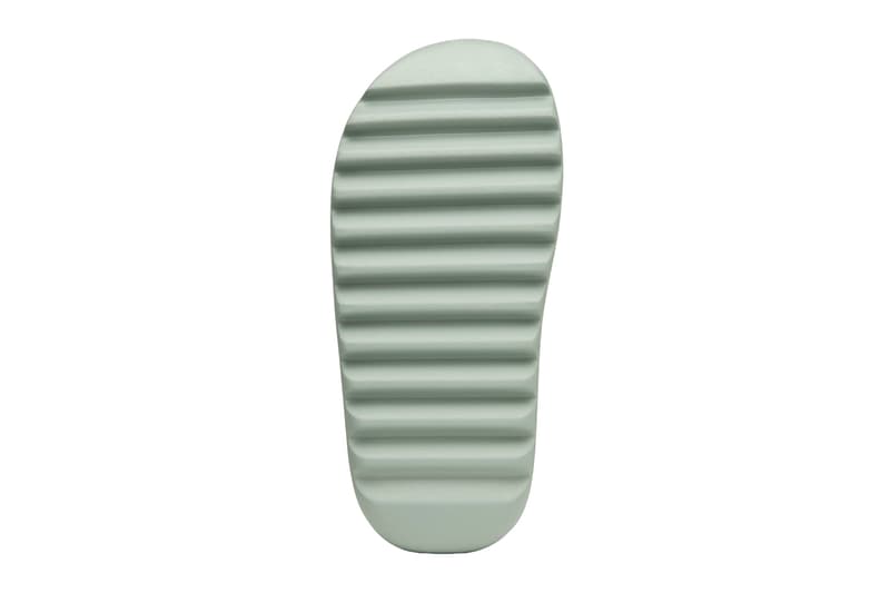 adidas YEEZY SLIDE Salt ID5480 Release Date adidas Yeezy Slide “Salt” Slated To Drop in 2024 ye kanye west colorway bone release 2023 green gray stone grey release calendar three strip eva foam strap sole branding upper outsole