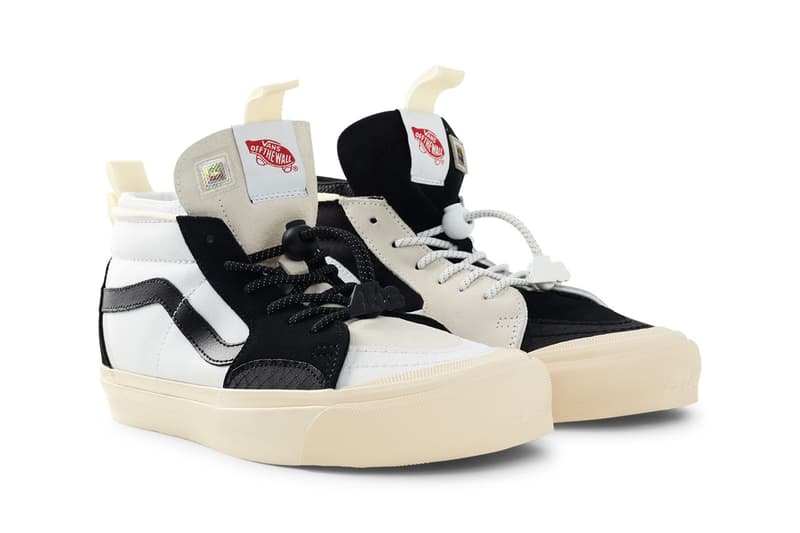 Advisory Board Crystals x Vans Continue “Miracle Conditions” Collection with the Vans x Abc. SK8-Hi vault skate high sneaker model ext blue colorway white laces box Vans EVDNT EXT ULTI collab sneaker drop release price 