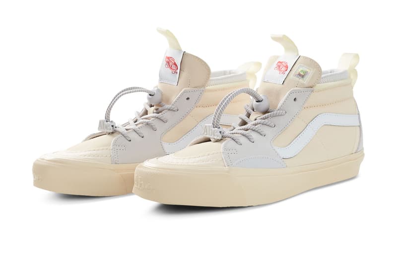 Advisory Board Crystals x Vans Continue “Miracle Conditions” Collection with the Vans x Abc. SK8-Hi vault skate high sneaker model ext blue colorway white laces box Vans EVDNT EXT ULTI collab sneaker drop release price 