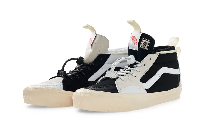 Advisory Board Crystals x Vans Continue “Miracle Conditions” Collection with the Vans x Abc. SK8-Hi vault skate high sneaker model ext blue colorway white laces box Vans EVDNT EXT ULTI collab sneaker drop release price 