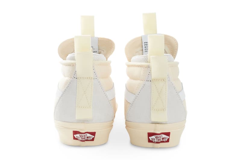 Advisory Board Crystals x Vans Continue “Miracle Conditions” Collection with the Vans x Abc. SK8-Hi vault skate high sneaker model ext blue colorway white laces box Vans EVDNT EXT ULTI collab sneaker drop release price 