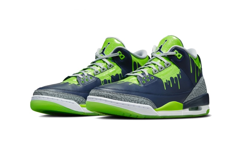 Air Jordan 3 Doernbecher "Hugo" Has an Official Release Date FZ3030-919 green blue navy elephant print