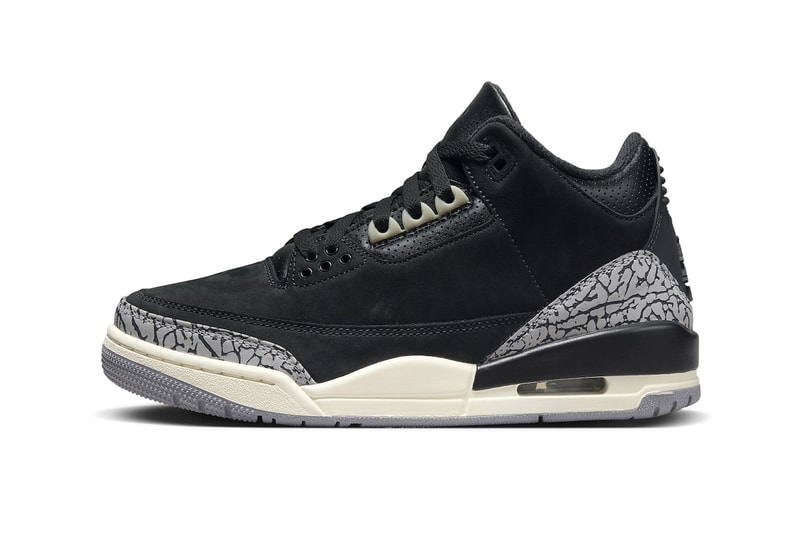 Air Jordan 3 "Off Noir" Is Slated to Release This Month CK9246-001 Off Noir/Black-Coconut Milk-Cement Grey michael jordan brand swoosh jumpman nike