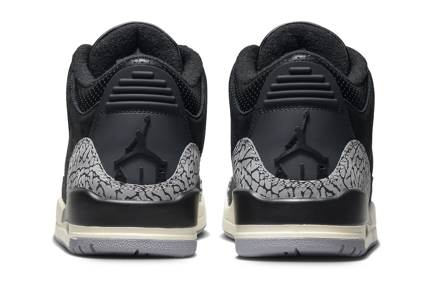 Jordan Air Jordan 3 Retro Off Noir Womens Lifestyle Shoes Black