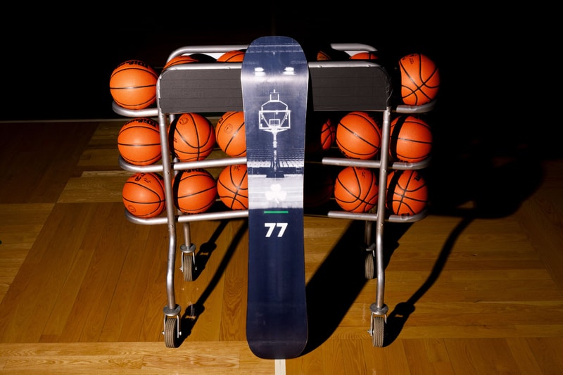 The Burton MINE77 x Celtics Floor Board Is Built With TD Garden's Parquet Flooring boston basketball nba 77 jake championship