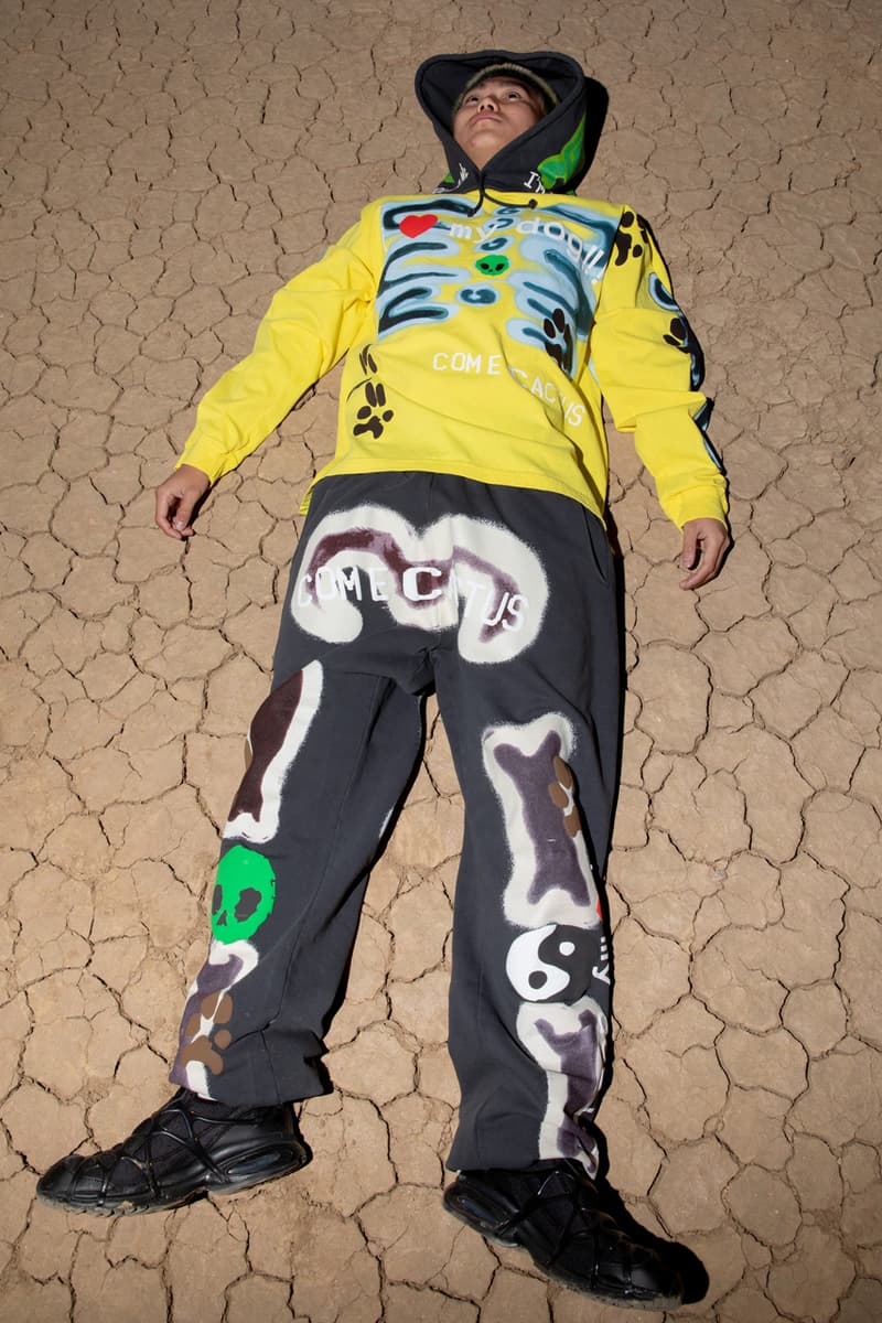 come tees cactus plant flea market capsule collection long sleeve t shirt sweatpants graphic animal prints details