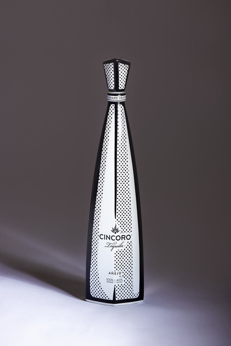 Cincoro Tequila Joshua Vides Monochromatic Black-and-White Design Artist-Led Collaboration Cincoro Añejo x Josh Vides Miami Art Week Edition Hotel