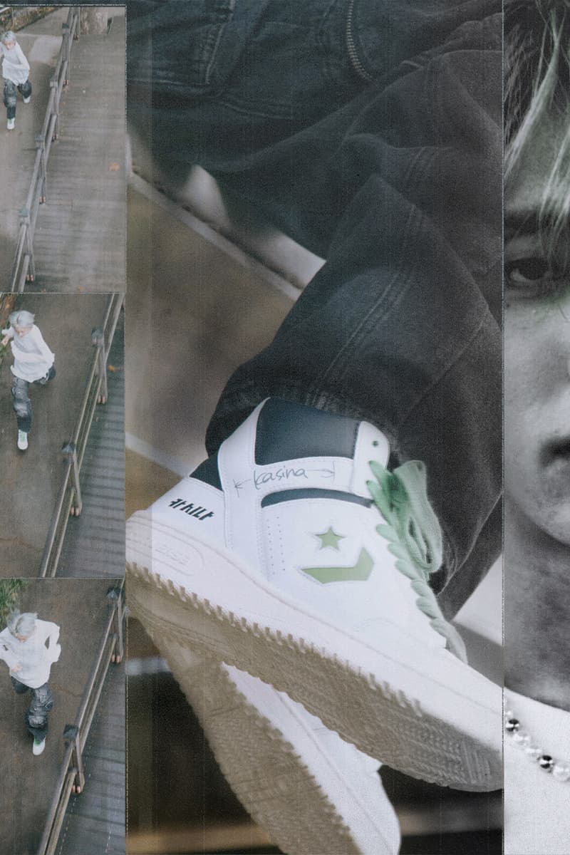 Converse and Kasina Link Up To Revamp the Weapon OG sneaker drop release price collab site dollar usd sneaker model icon basketball 80 online lime egret white leather upper sole chevron green korea retailer streetwear