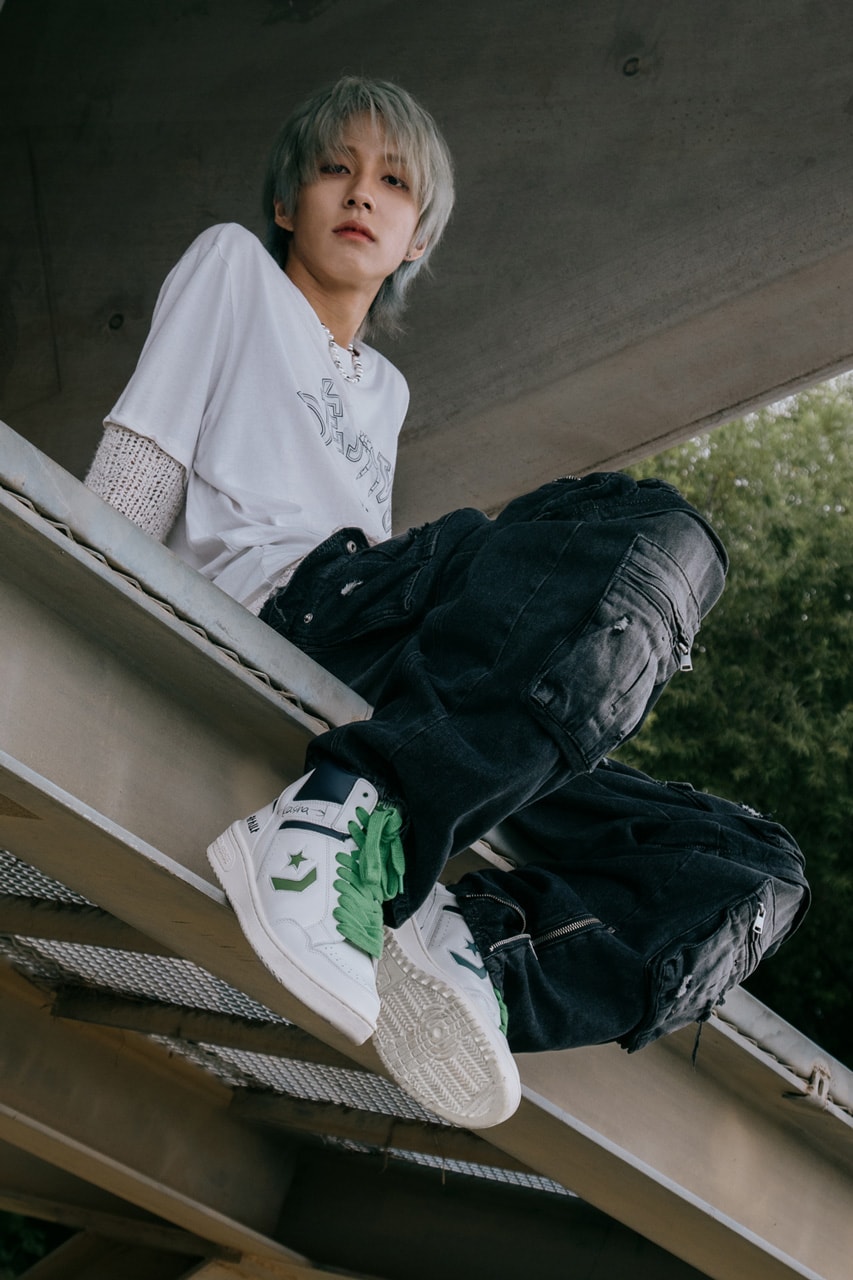 Converse and Kasina Link Up To Revamp the Weapon OG sneaker drop release price collab site dollar usd sneaker model icon basketball 80 online lime egret white leather upper sole chevron green korea retailer streetwear