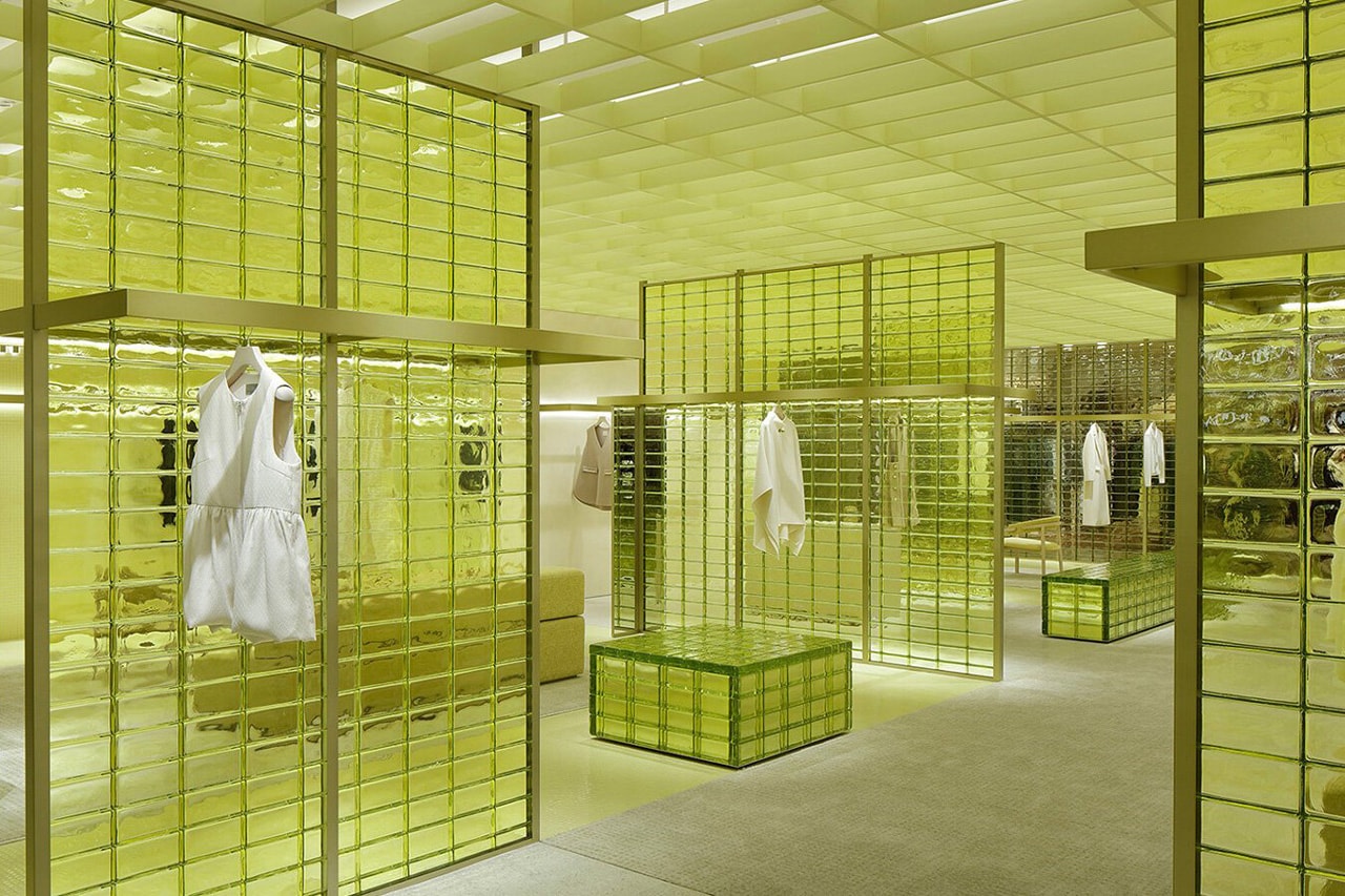 Osaka's New Concept Store maison m-i-d 1985 is Surrounded By Yellow Bricks tokyo japan open address info curiosity art gallery glass hotel architecture interior exterior 