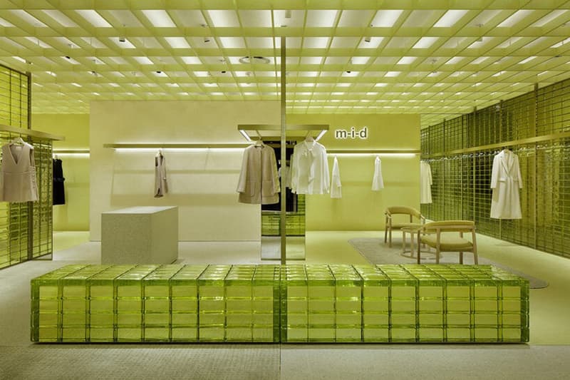 Osaka's New Concept Store maison m-i-d 1985 is Surrounded By Yellow Bricks tokyo japan open address info curiosity art gallery glass hotel architecture interior exterior 