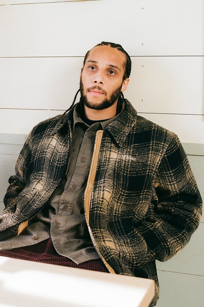 Dime Releases Winter-Ready Staples for Holiday 2023 plaid jackets puffer jackets corduroy pants fleece jackets wavy sweater montreal canadian streetwear skatewear brand