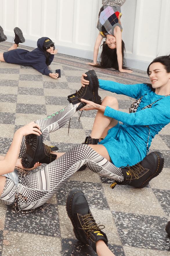 Dr. Martens GANNI Jadon Boot Collaboration upcycled Copenhagen brand menswear womenswear footwear