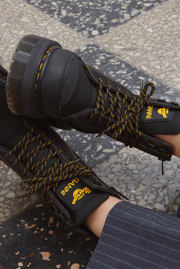 Dr. Martens GANNI Jadon Boot Collaboration upcycled Copenhagen brand menswear womenswear footwear
