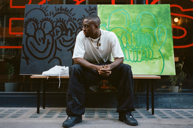 eBay Olaolu Slawn Sneaker Artwork Collaboration London uk artist Corteiz Nike Air Max 95 Gutta Green Nike Air Jordan 4 Black Cat