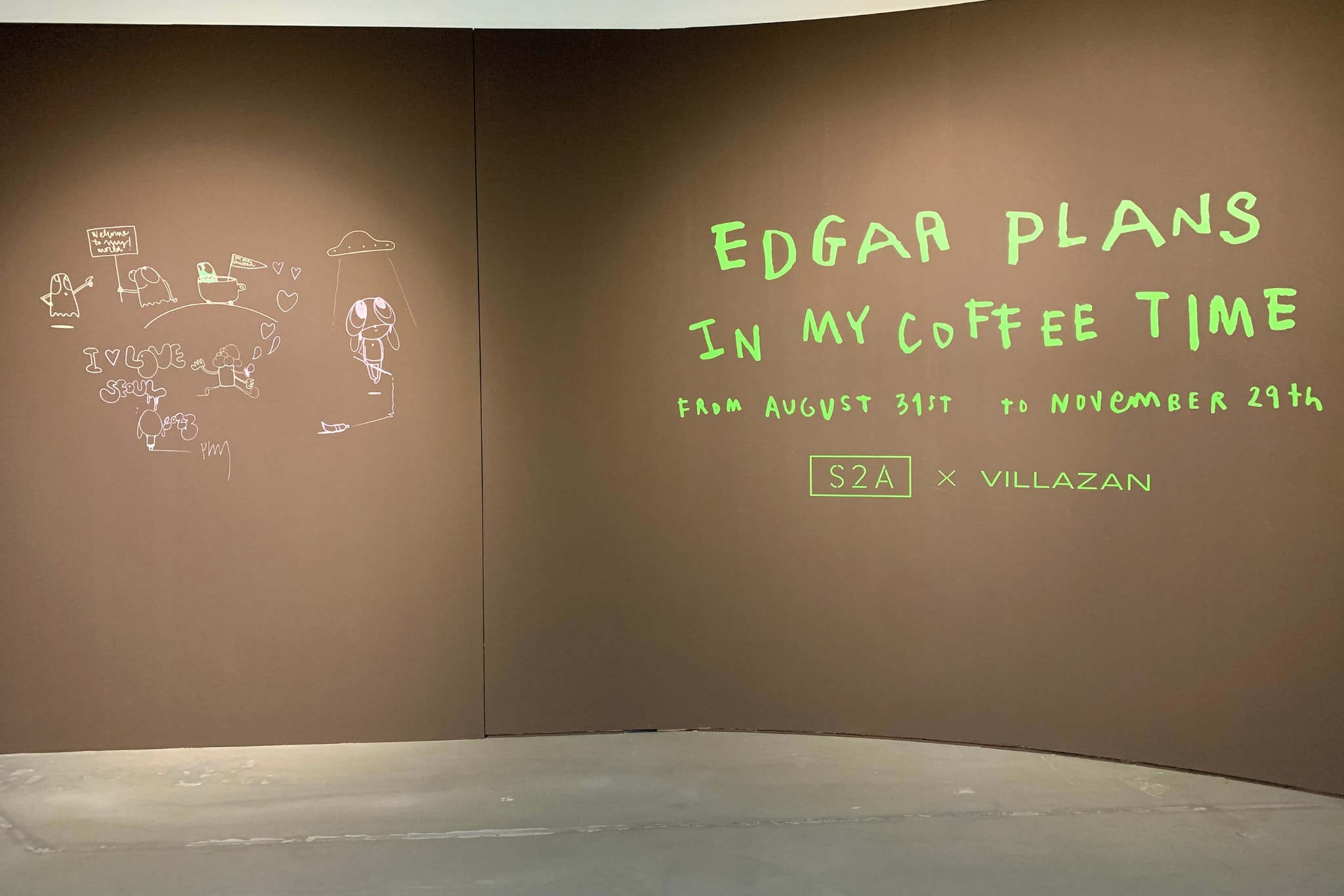 edgar plans in my coffee time exhibition pablo villazan s2a