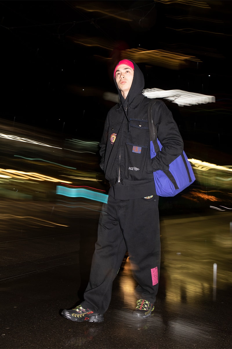 Edwin Enlists Peruvian Artist Jonathan Castro Alejos for FW23 capsule collection collaboration peruvian graphic designer chore jackets overshirt