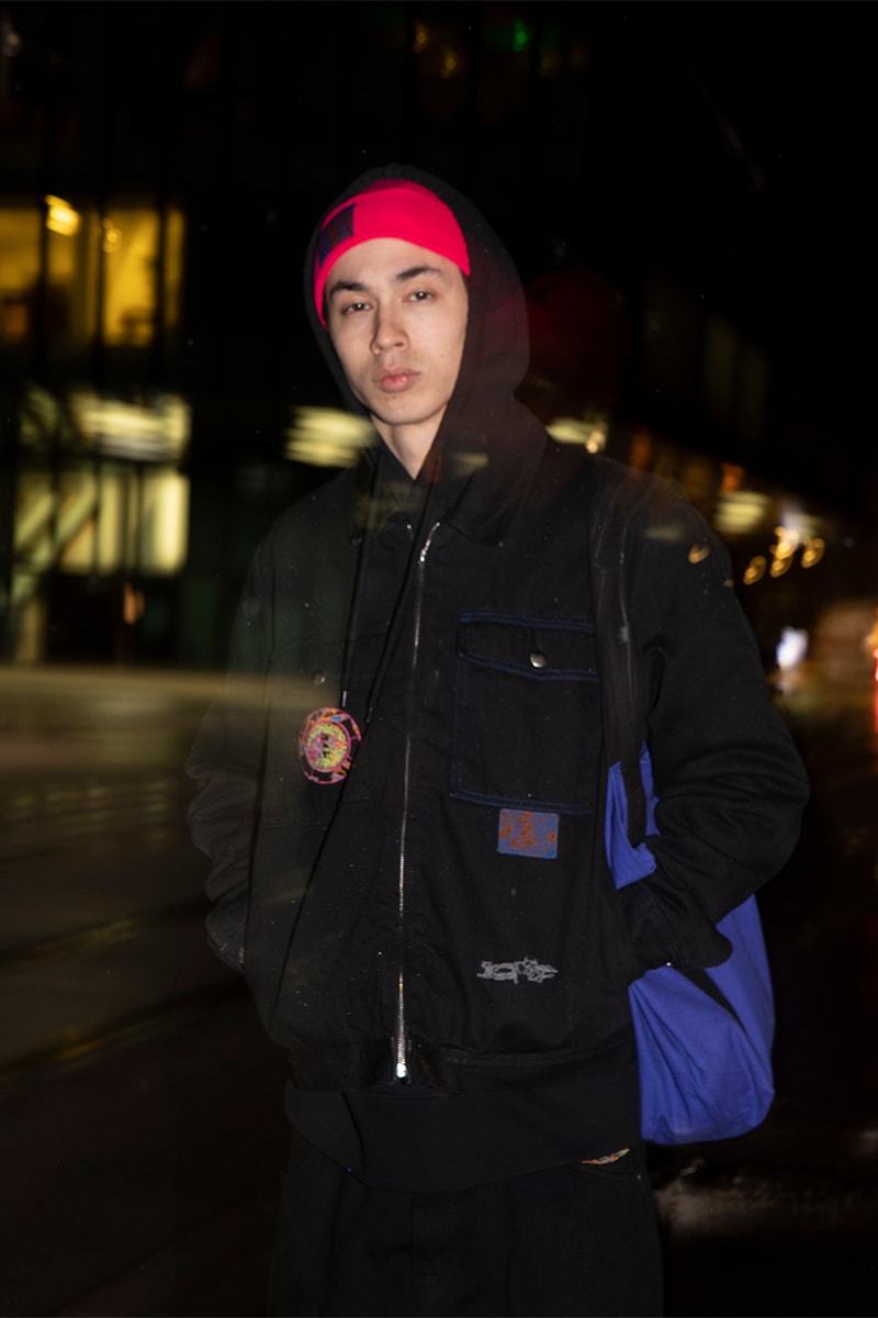 Edwin Enlists Peruvian Artist Jonathan Castro Alejos for FW23 capsule collection collaboration peruvian graphic designer chore jackets overshirt
