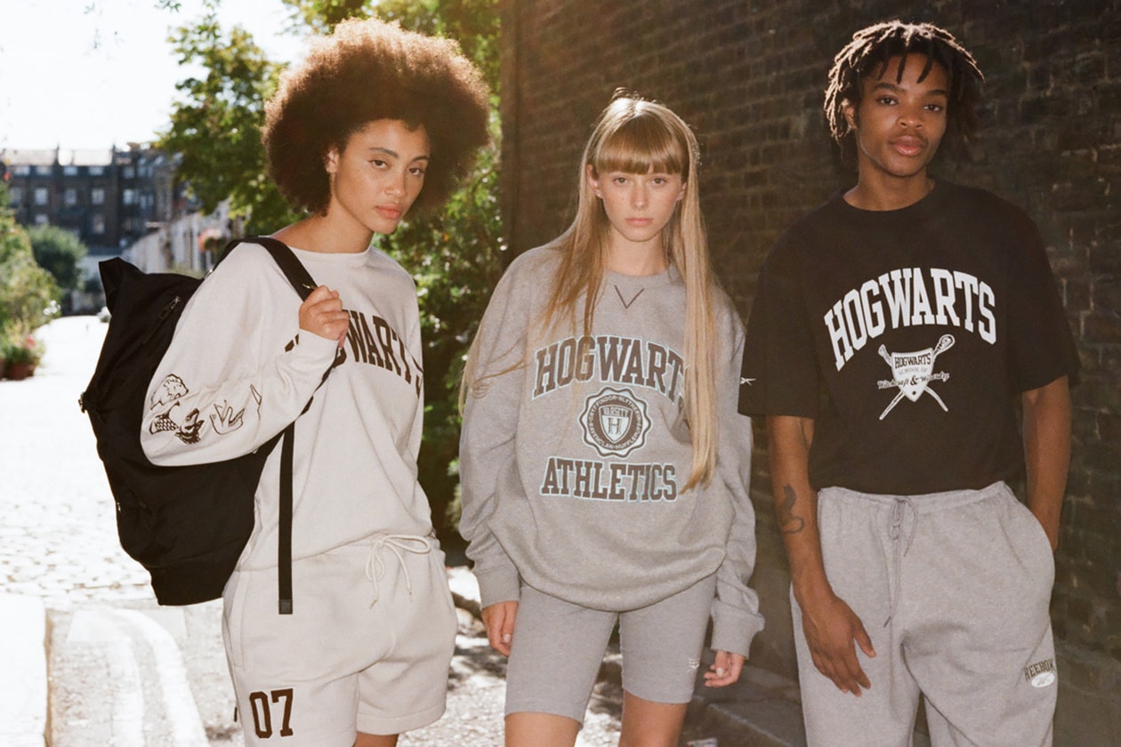 Reebok Explores the Wizarding World in New 'Harry Potter' Capsule gryffindor slytherin ravenclaw hufflepuff ron weasley daniel radcliffe hermione granger voldemort retail price drop release hagrid magic house