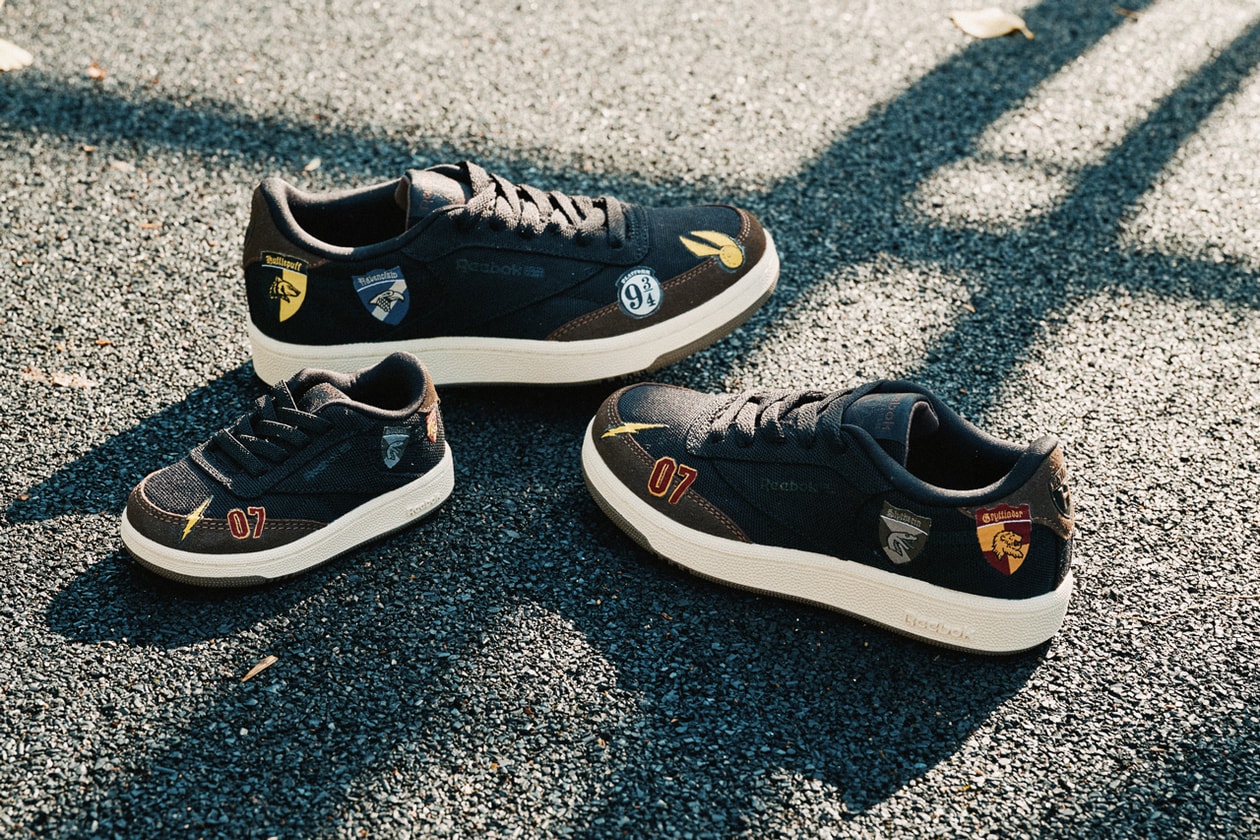 Reebok Explores the Wizarding World in New 'Harry Potter' Capsule gryffindor slytherin ravenclaw hufflepuff ron weasley daniel radcliffe hermione granger voldemort retail price drop release hagrid magic house