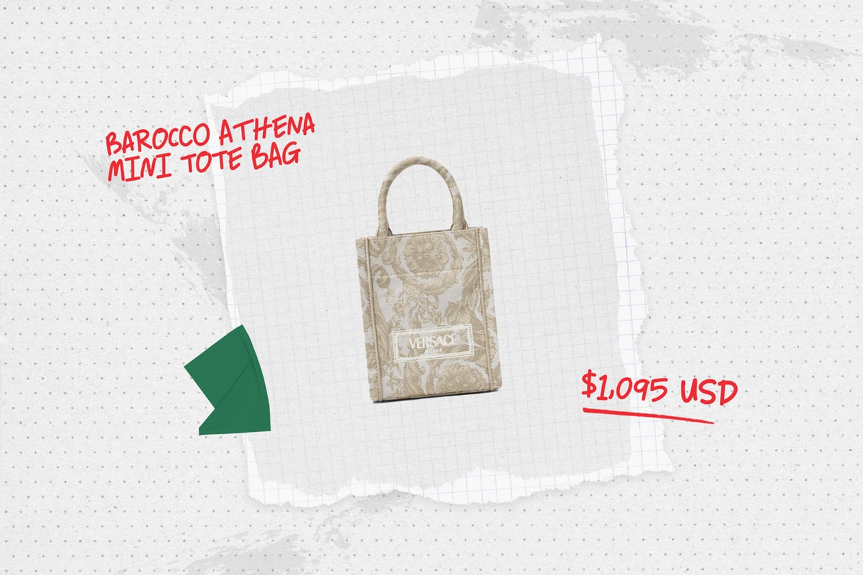 Barocco Athena Mini Tote Bag Beige,Print