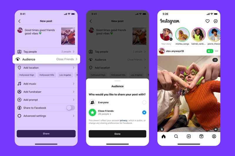 Instagram Now Lets You Share Posts and Reels With Close Friends