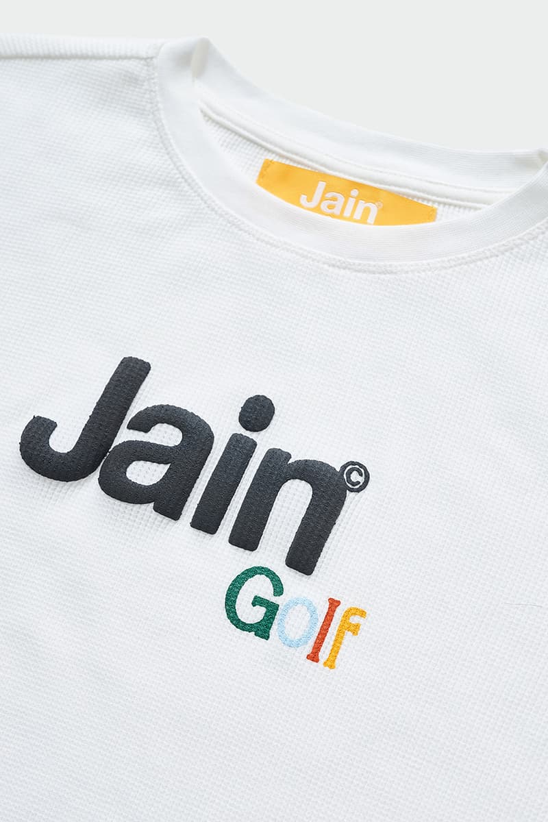 jain golf jaincore essentials collection men women t shirt long sleeve hoodie crop top white green black