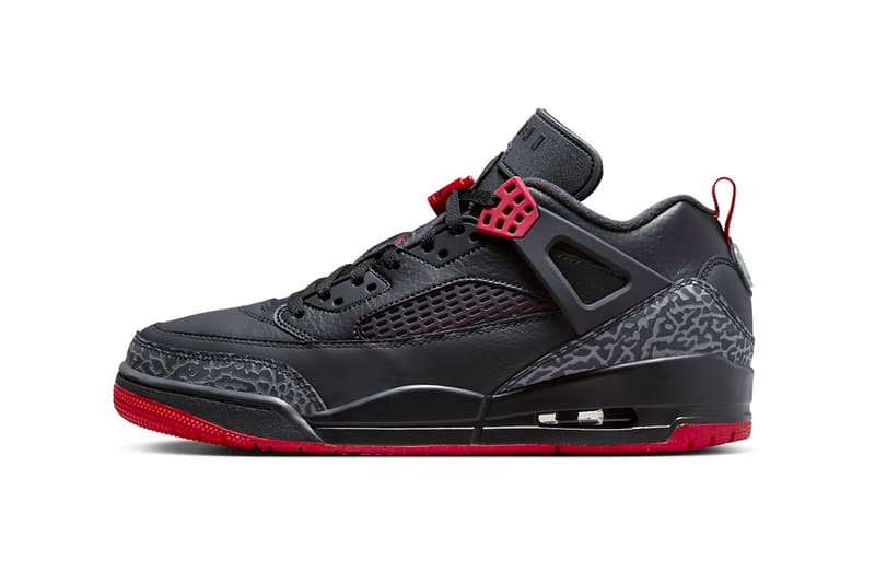 Official Look at the Jordan Spizike Low "Bred" FQ1759-006 Black/Gym Red-Cool Grey-Sail air jordan brand michael jordan spring 2024 release info jumpman swoosh