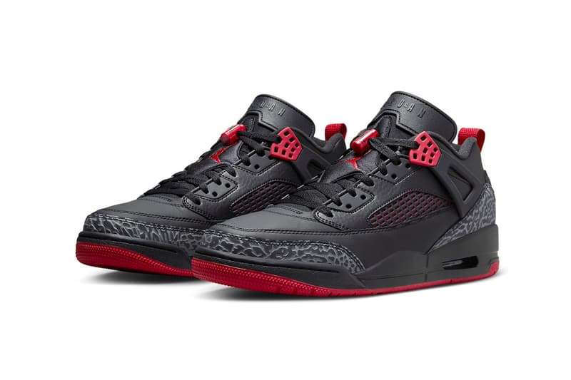 Official Look at the Jordan Spizike Low "Bred" FQ1759-006 Black/Gym Red-Cool Grey-Sail air jordan brand michael jordan spring 2024 release info jumpman swoosh