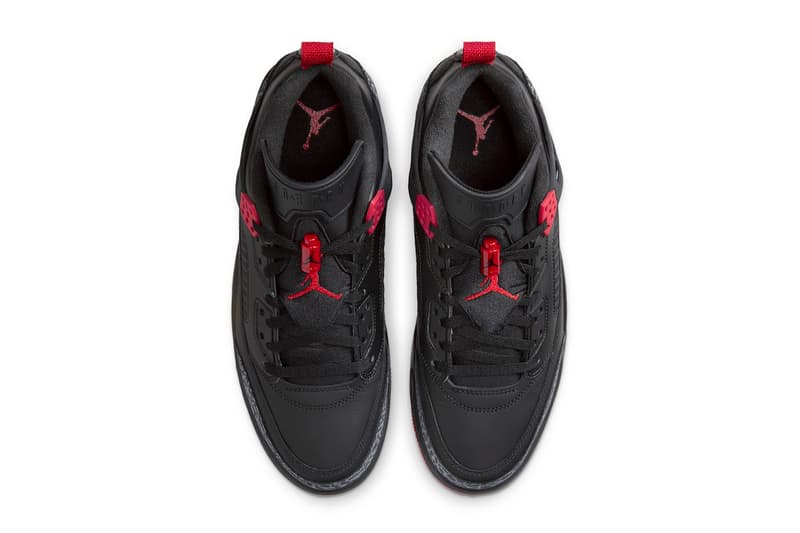 Official Look at the Jordan Spizike Low "Bred" FQ1759-006 Black/Gym Red-Cool Grey-Sail air jordan brand michael jordan spring 2024 release info jumpman swoosh